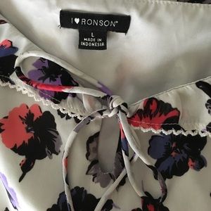 I Heart Ronson Warhol Style Neon Floral Charlotte Ronson Dress L